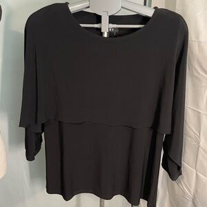 NWT DKNY black‎ flowy blouse size medium